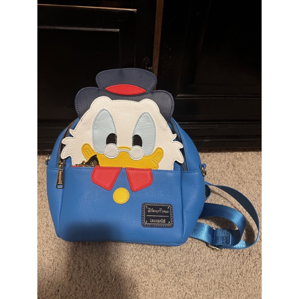 Disney parks Ducktales Scrooge McDuck Rare Loungefly Backpack Donald Duck NWOT